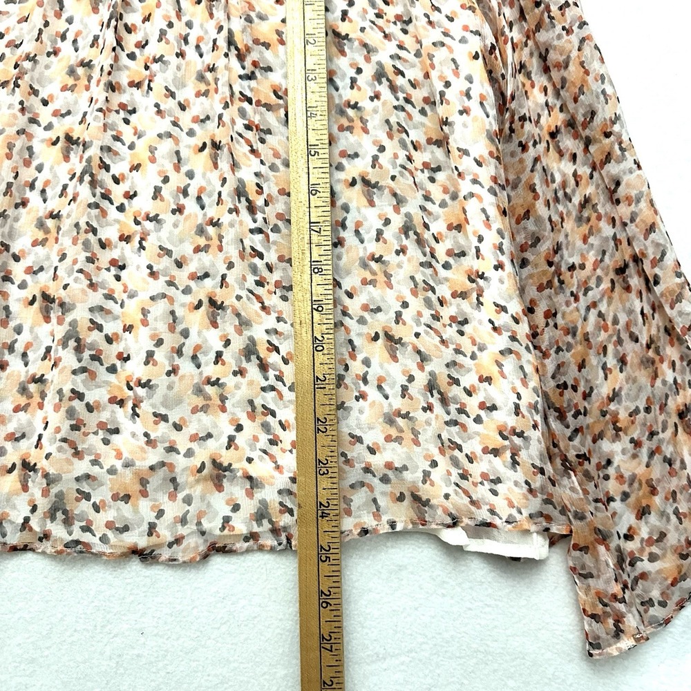 Able XL Jasmine Bell Sleeve Confetti Dot Printed Blouse Chiffon Cupro - Picture 4 of 13